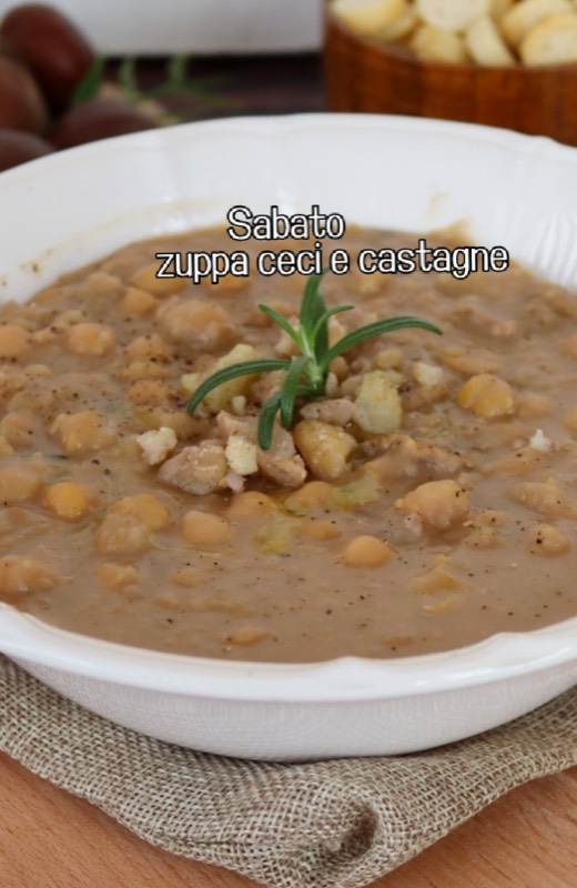 Zuppa di ceci e castagne